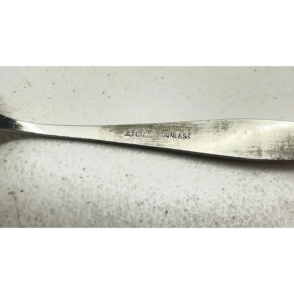 Vintage Towle TWS318 SSC Stainless Japan Oval Soup Spoons Set 5 MCM 7 1/4